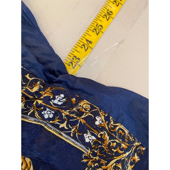 Sport By Carolina Colours Embroidered Jacket Blue Gold Drawstring Large - Picture 7 of 9